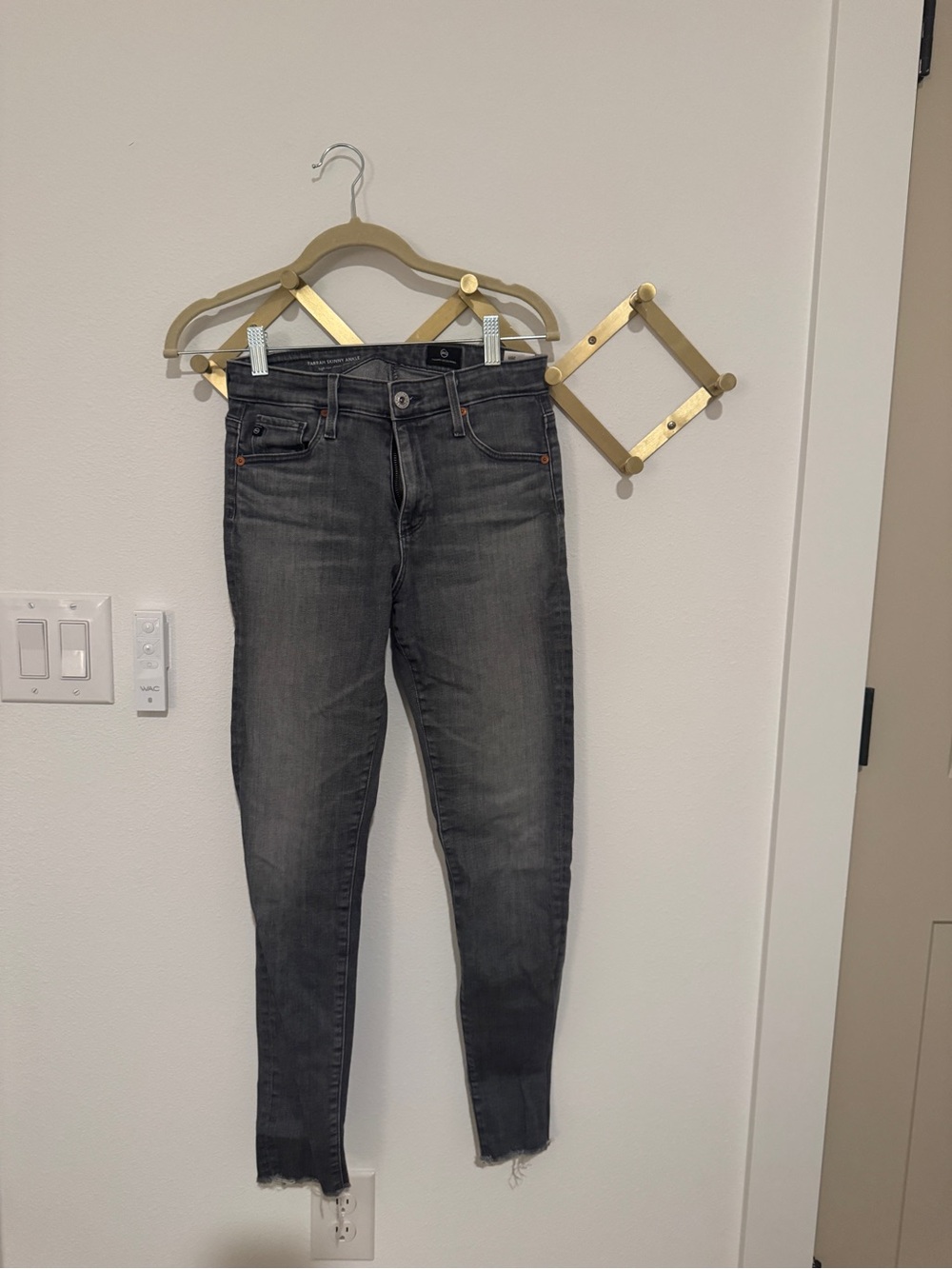 Ag Adriano Goldschmied Grey Skinny Stretch Jeans